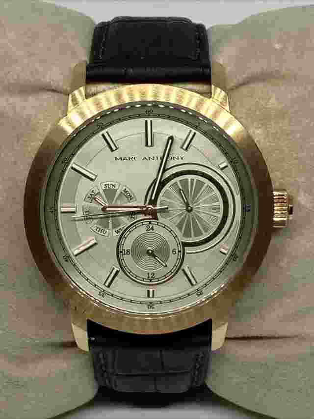 Marc Anthony FMDMA519 Rose Gold Tone Analog Watch Size 8" Good