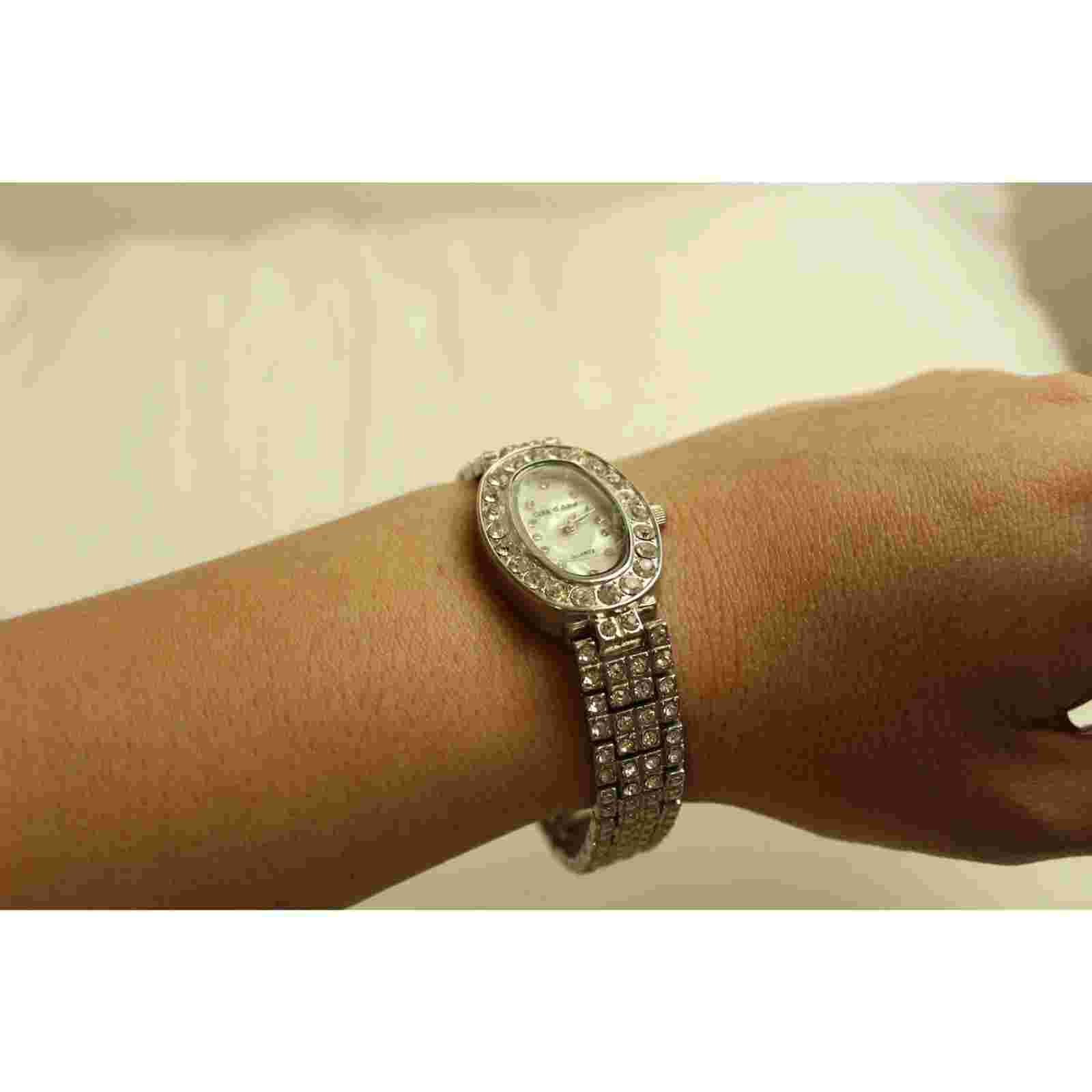 Cote D'Azur Women Watch Rhinestones in Silver