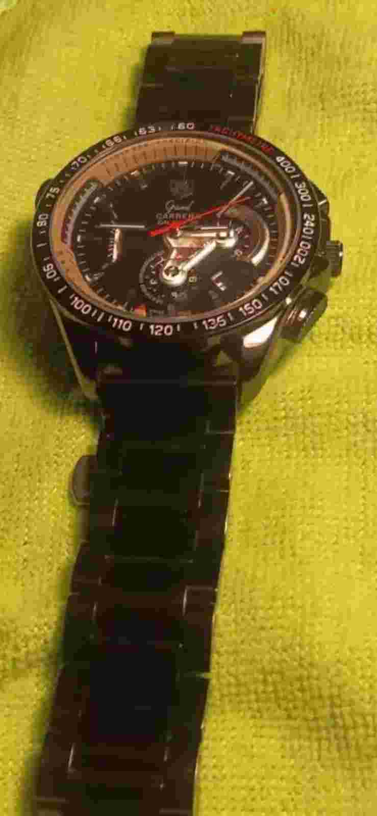 TAG Heuer Grand Carrera Men's Black Watch - CAV518B.FC6237