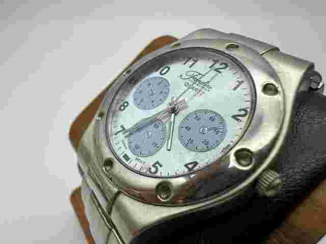 Fondini Mens Stainless Steel Quartz Watch - Tested/Works - New Battery