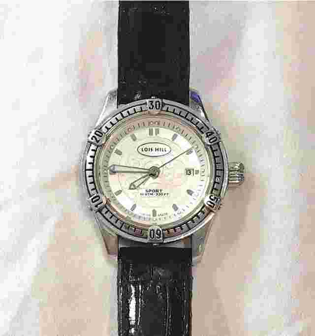 Lois Hill Watch With Rotating Bezel White Face Sport Watch