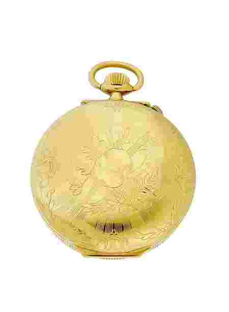 Arnex Time Co. Swiss Gilt Metal Pocket Watch w/ Automaton, comes w/ Box 56mm