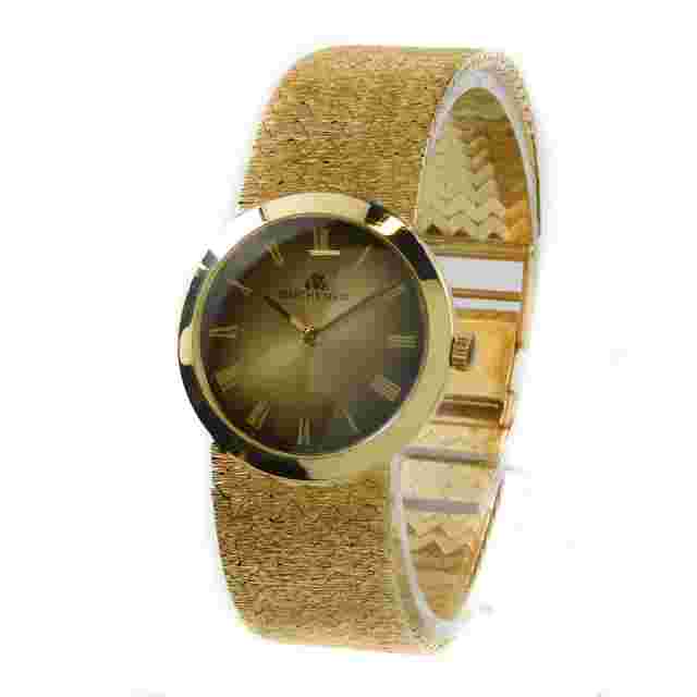 Vintage Bucherer 18k Yellow Gold Quartz Watch