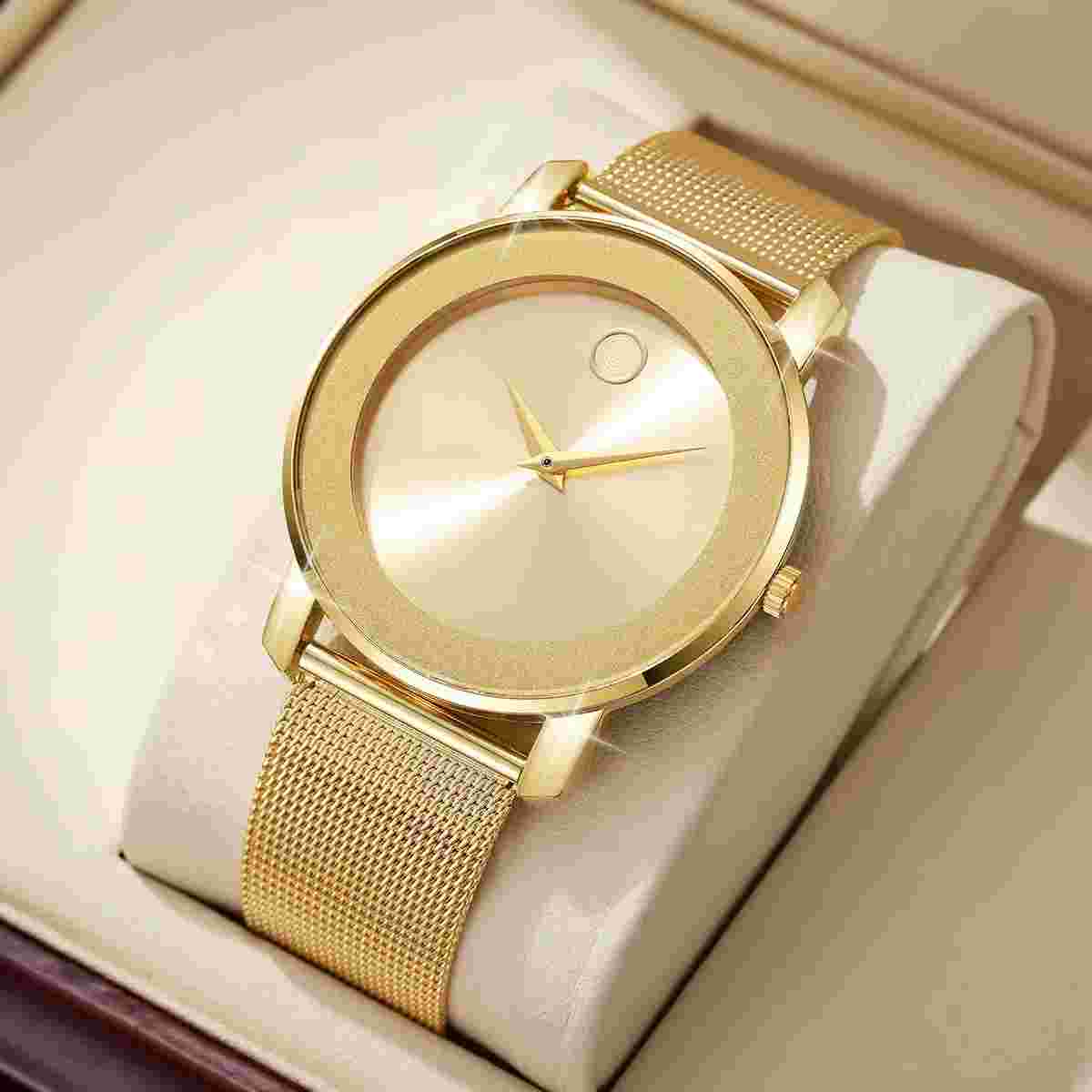 Fashion Men's Steel Mesh Band Watch Luxury Quartz Watches Men Business Watches C