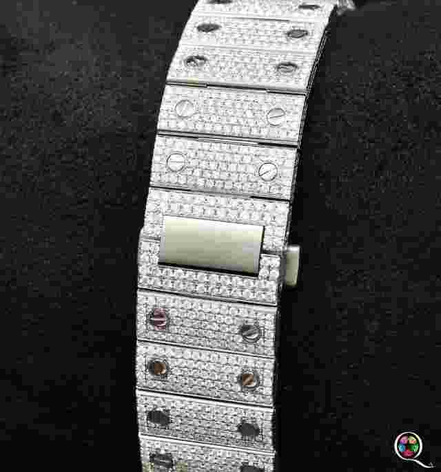 Luxurious Fully Iced Out Bust Down Automatic Movement Moissanite Diamond Watch