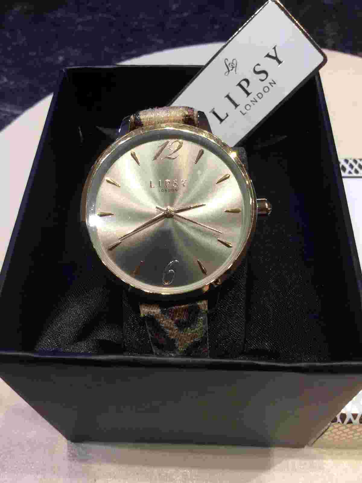 Ladies Lipsy Wrist  Watch, Animal Print Strap, Gold Tone Case, Needs New Battery