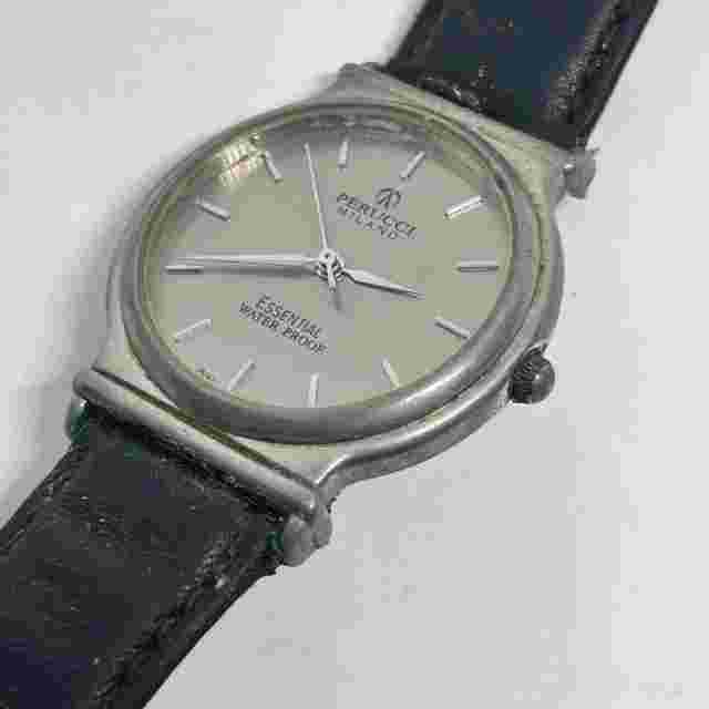 Perucci Milano Gray Dial Black Band WR St. Steel Women’s Analog Watch Working