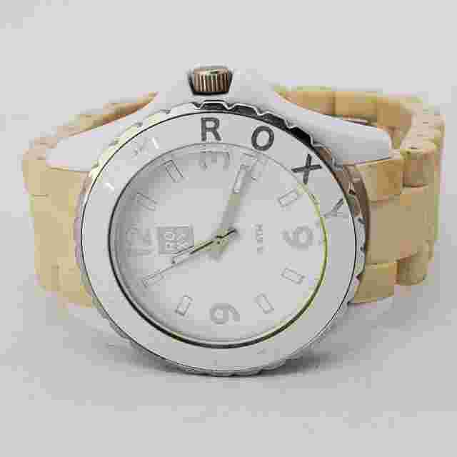 Roxy Women's Watch 38MM Case White Dial White Bracelet Band 5" Wrist New Battery