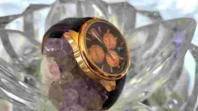 Bronzo Italia Swiss Chronograph Watch Brown Leather Band Wrist Watch