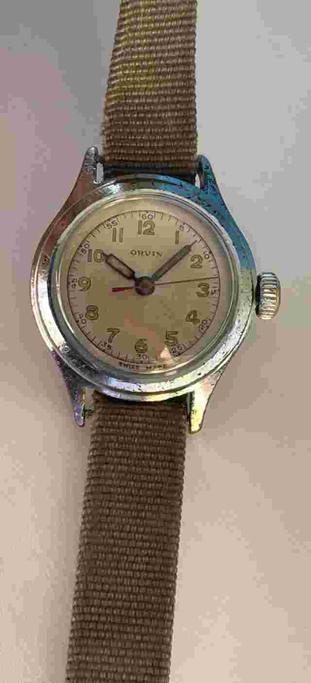 Vintage Military ORVIN Ladies Watch Orvin Jr. Watch Swiss made ADJUSTED RARE