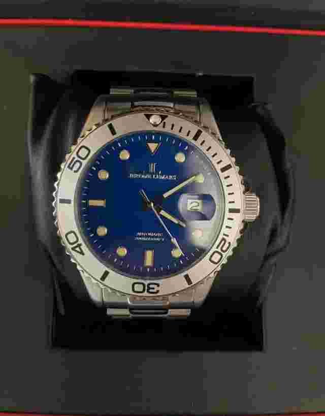 Jerome Lemars, New Men’s Auto Sport/Dive Watch 44mm Stainless