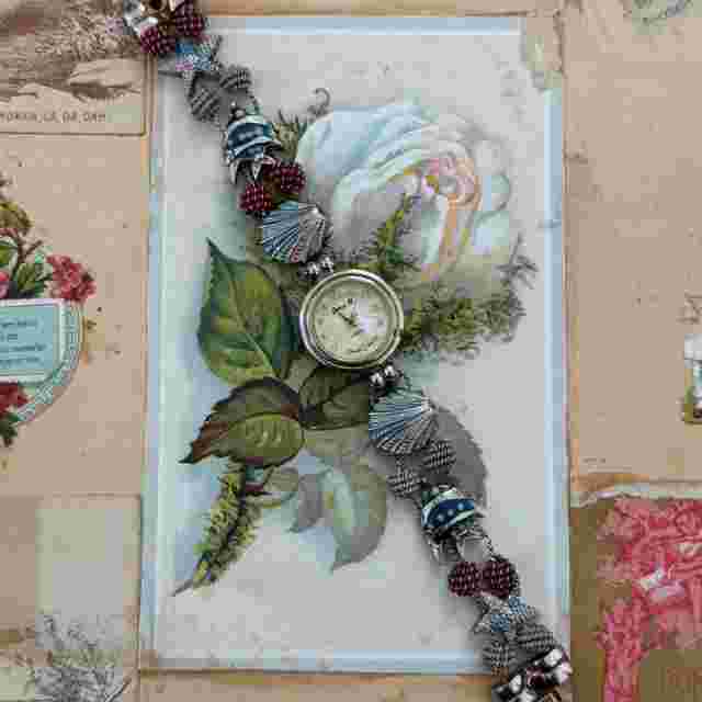 Jennie b silver tone nautical style seashell beach vintage watch new battery