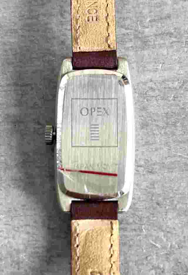 Opex Ladies Silver Tone Watch With Brown Leather Strap W11