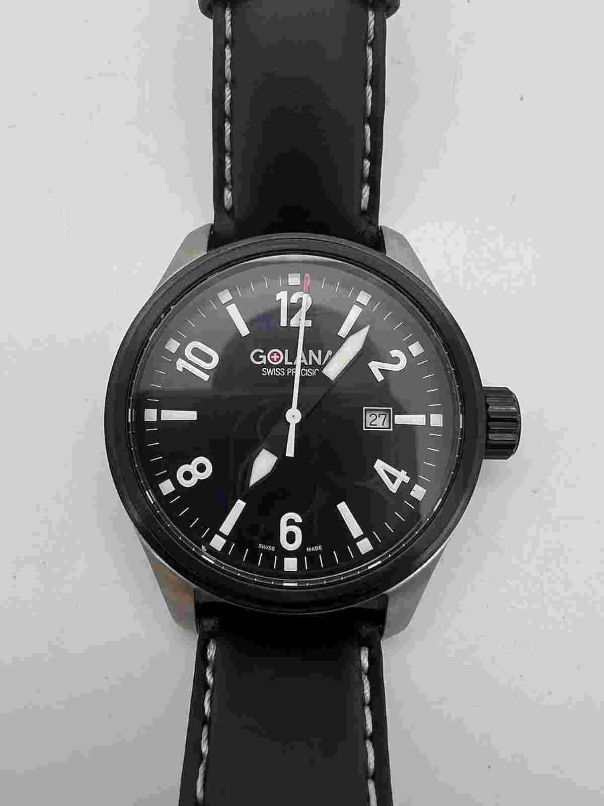Golana G046.30 Swiss Precision Quartz Men's Watch Stainless With Date Running C6