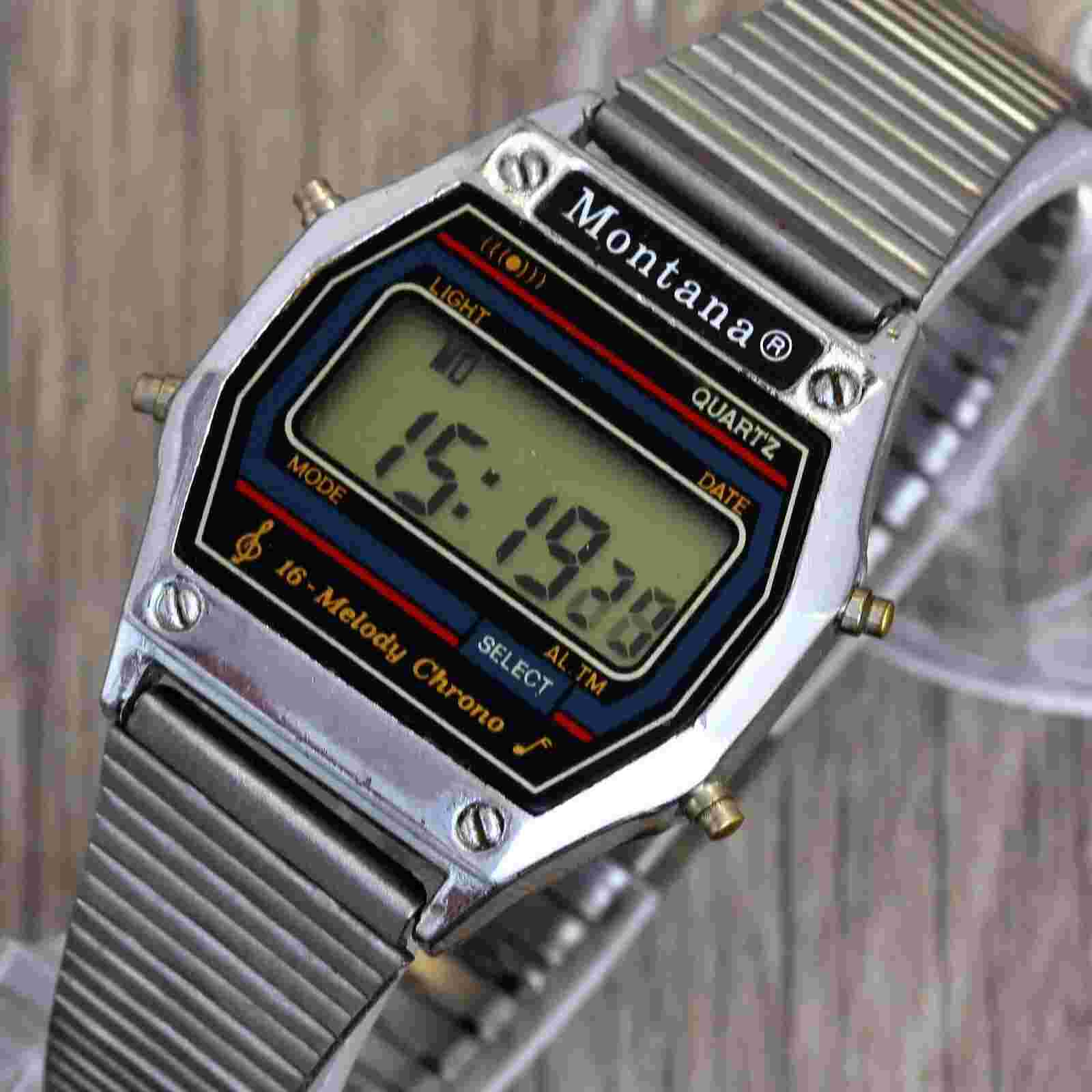 Montana 7 melody alarm AUTHENTIC vintage USA quartz retro wristwatch PAM 350