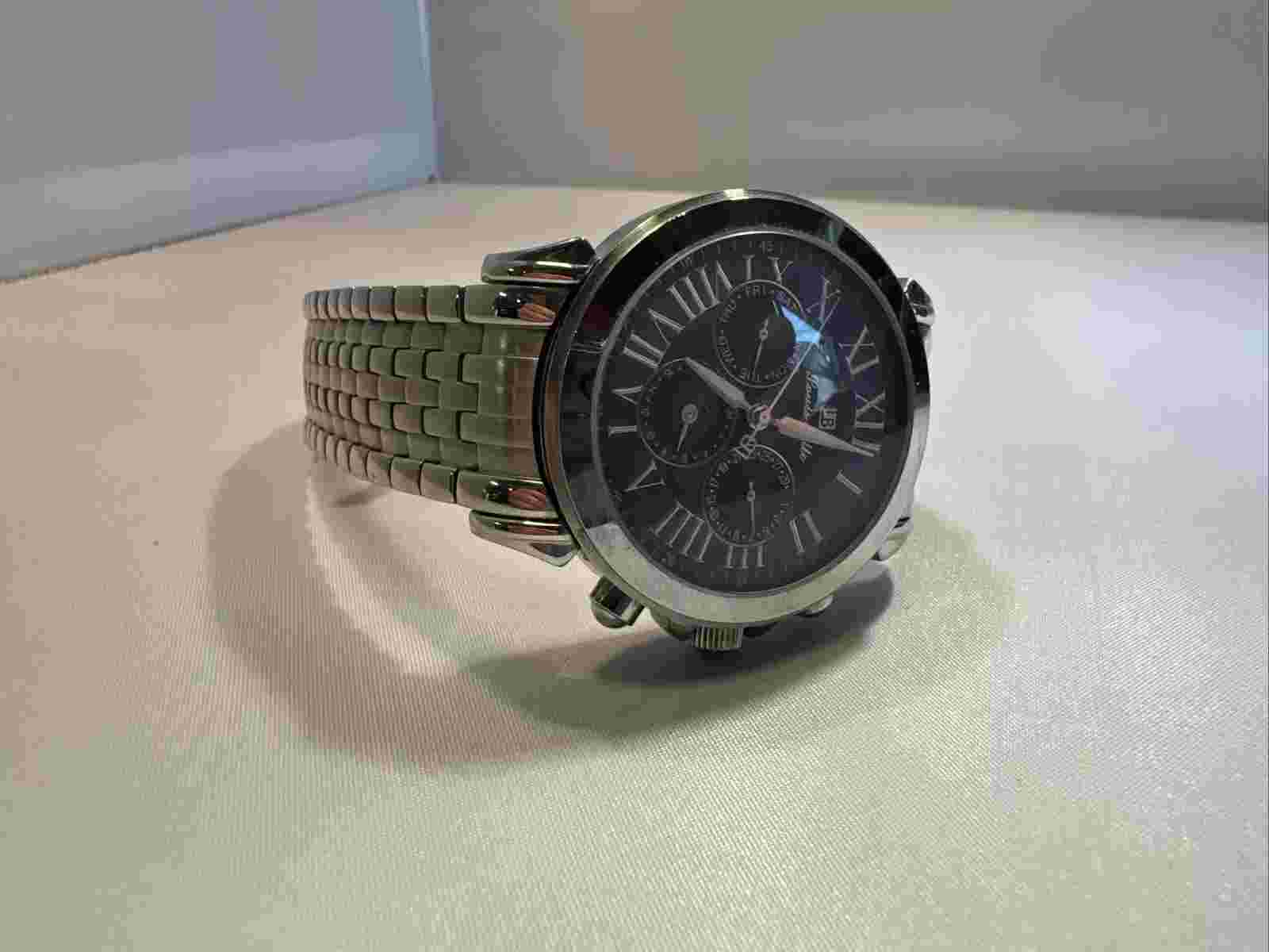⚡️RARE Louis Bolle A-5037-564 Men's Chronograph Watch Blue & Silver Working!!