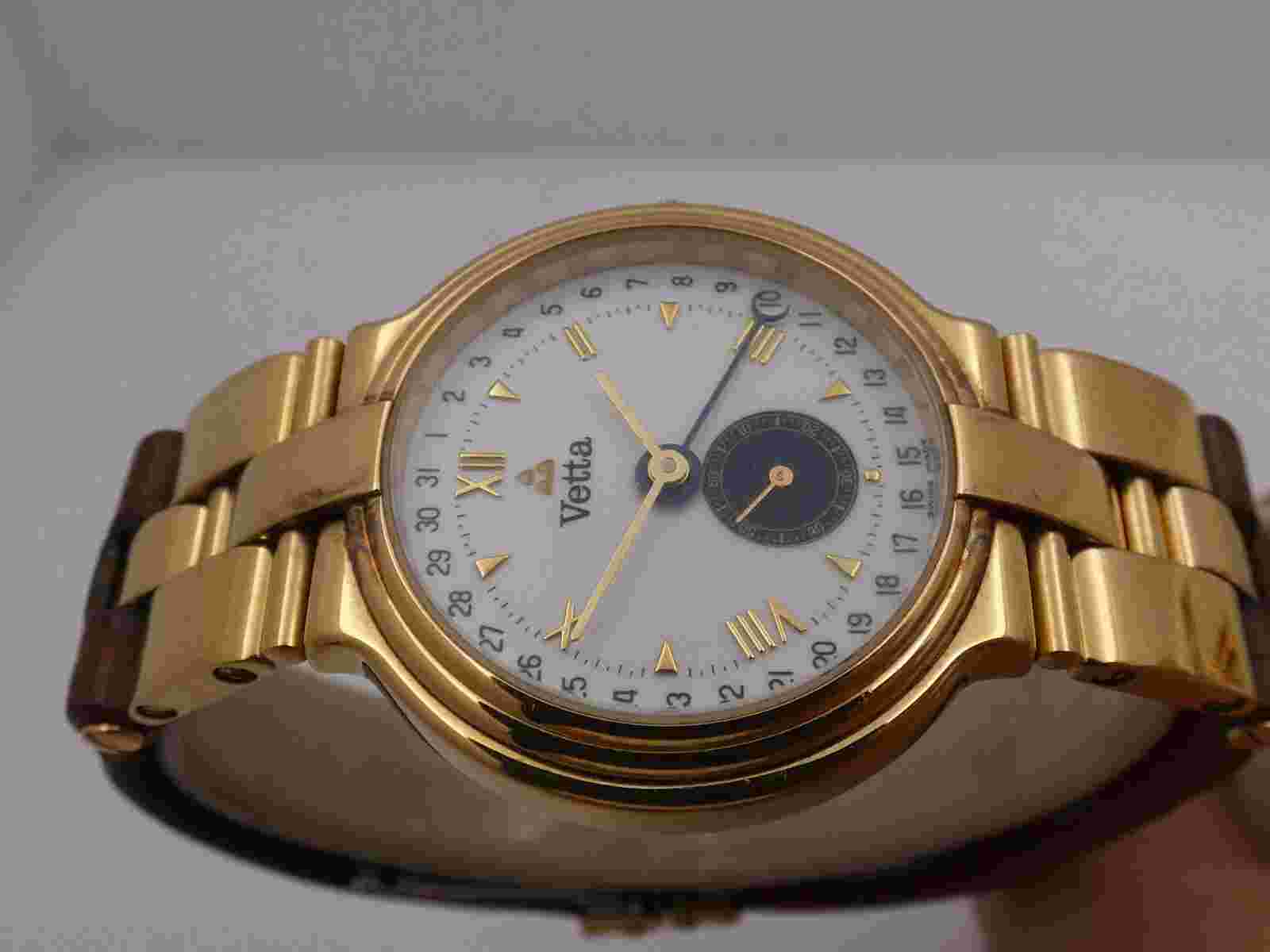 VETTA SINTESI DATE 18 KT GOLD FILLED ANNI '90 LADY'S WATCH