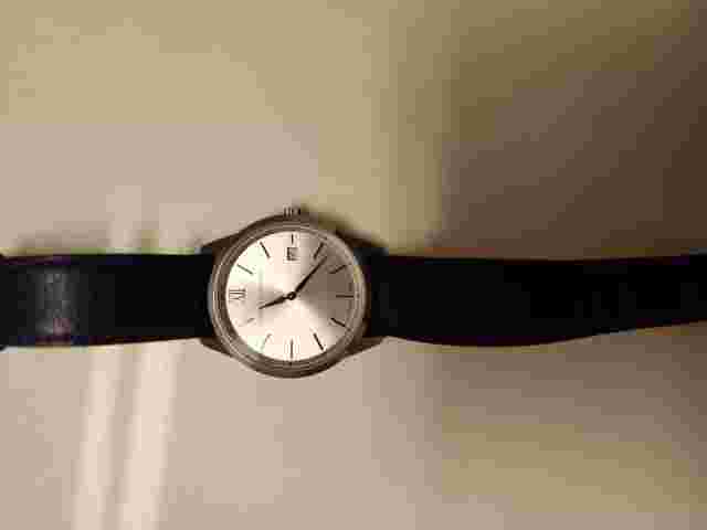 Larsson Jennings watch Men Lugano Silver dial and blue leather band
