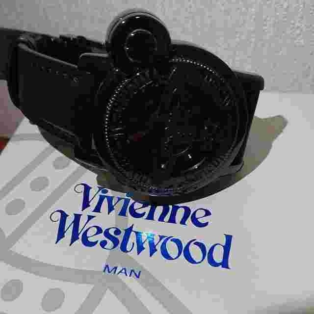 Vivienne Westwood MAN-CAGE Black Slide Cover Skeleton Watch