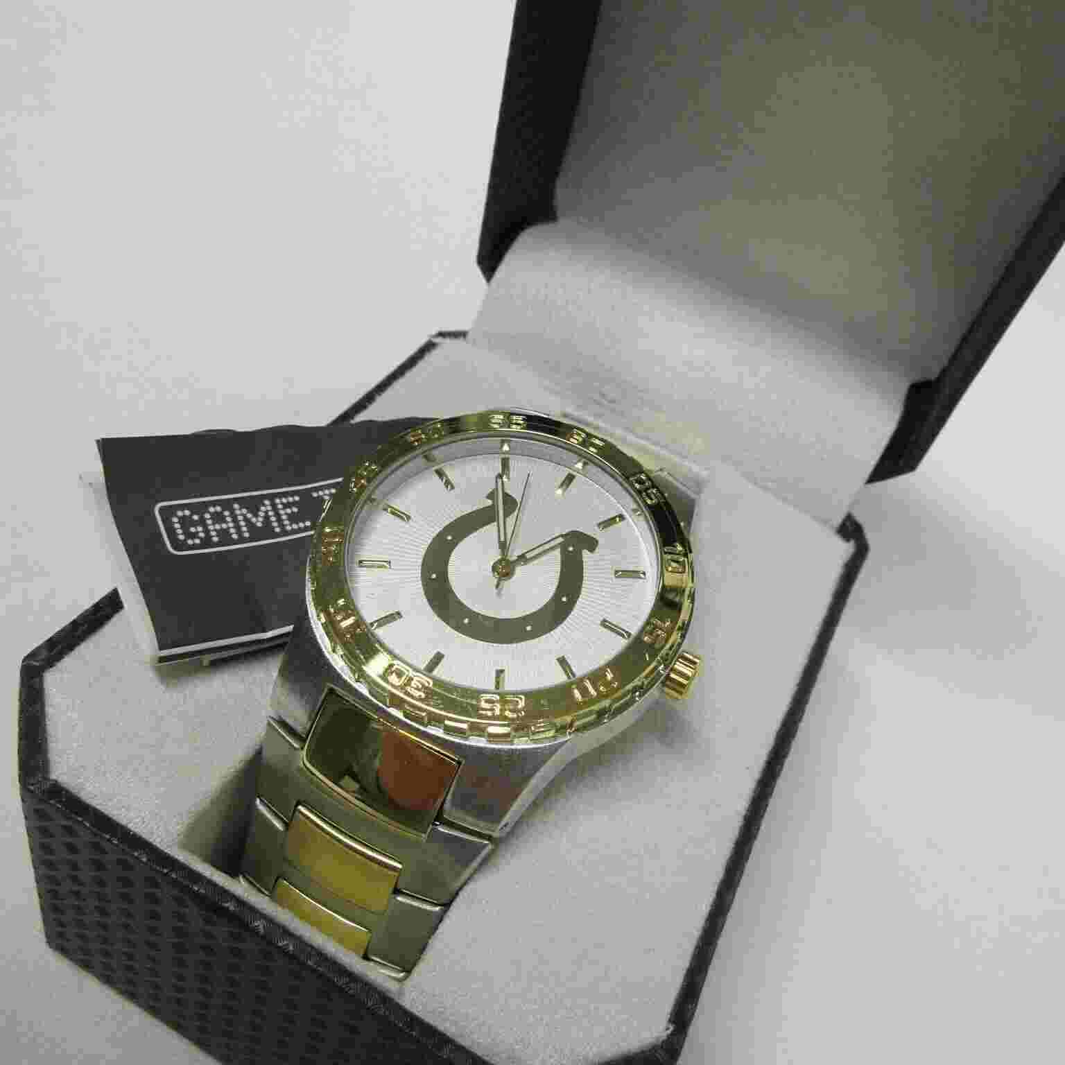 NWT MEN INDIANAPOLIS COLTS EXECUTIVE WATCH NFL FAN GAMETIME NEW IN BOX NIB GIFT