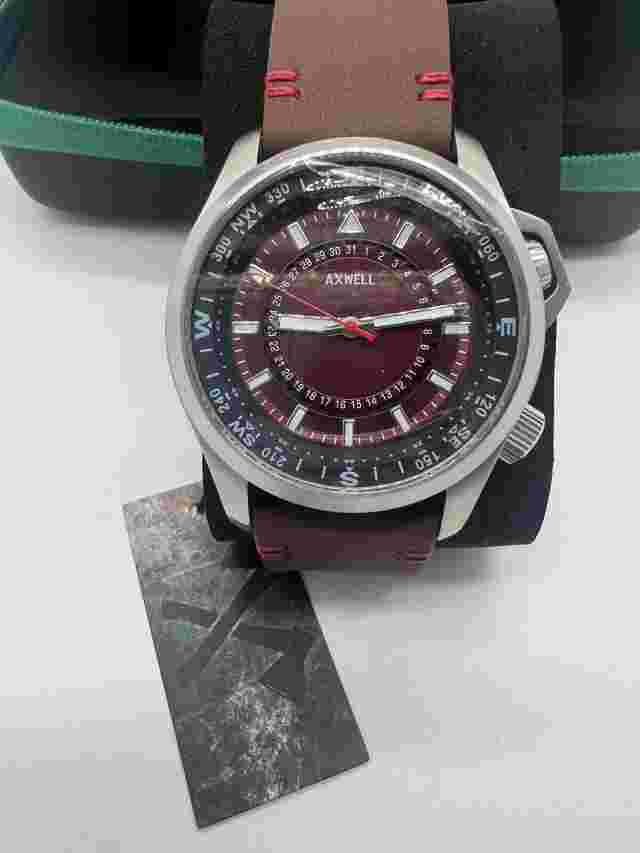 Axwell Vertigo Miyota Watch w/Date Color Tan Genuine Leather