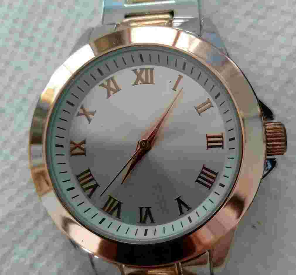 Forever 21 Wrist Watch In Silver And Rose Gold Tones