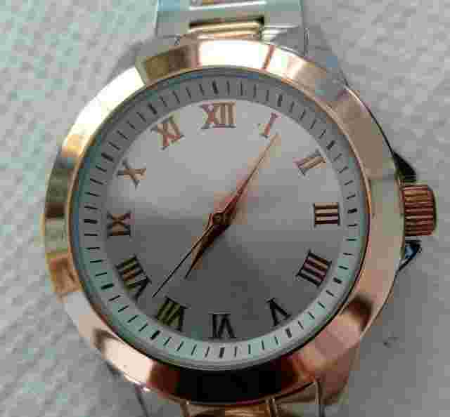 Forever 21 Wrist Watch In Silver And Rose Gold Tones