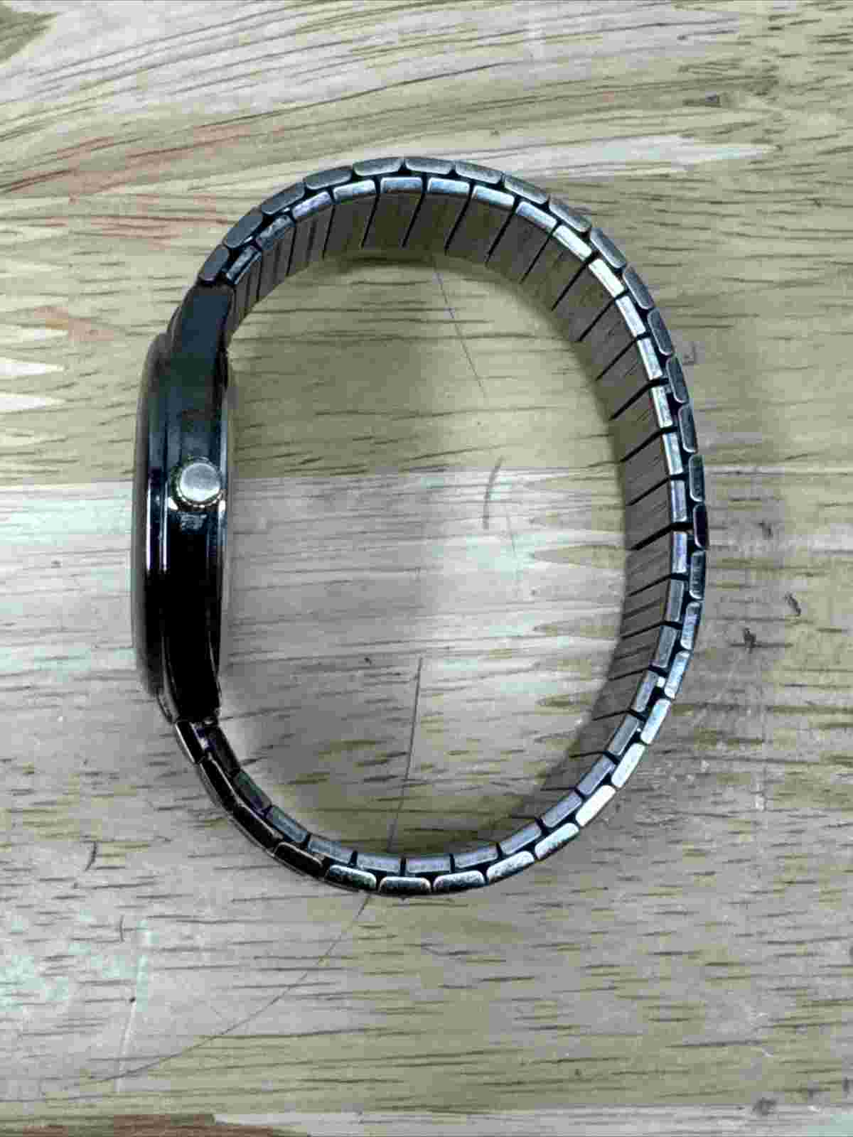 Sharp Men's Water Resistant Watch Black Dial Date Battery Running