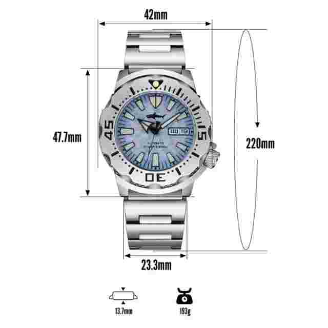 HEIMDALLR Automatic Watch For Men Stainless Steel Mechanical Mens Watches