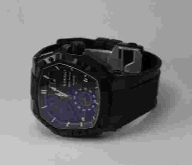 Renato Men's MKII Master Horologe Watch, Swiss Made, Black DIal, Red/Wh Accents