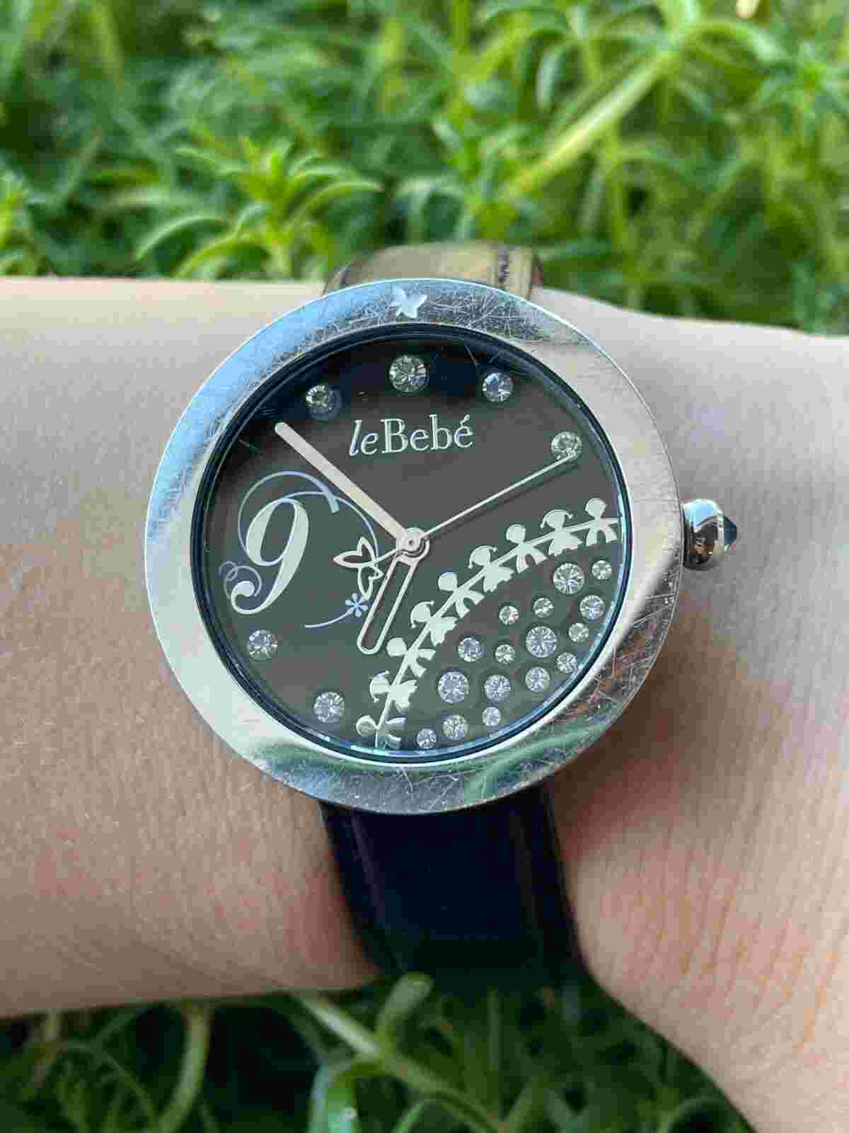 LE BEBE PON PON DIAMONDS WATCH OLB360 BY LUCE BIANCA QUARTZ LADY BLACK DIAL