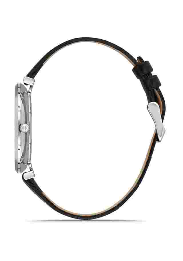 Hislon Men's Watch Without Numbers Black Dial Sapphire Glas New Collection
