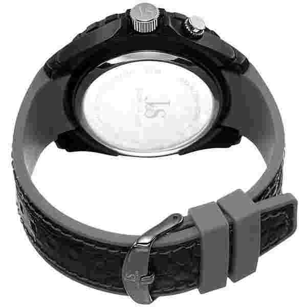 Men's Joshua & Sons JS79GY Grey Swiss Multifunction Layered Strap Watch