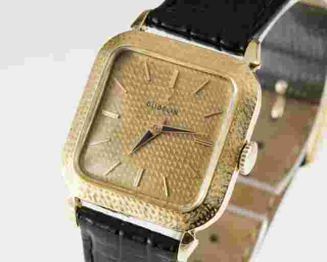 Gubelin 18k Yellow Gold Men's Hand-Winding Watch w/ Leather Band #320