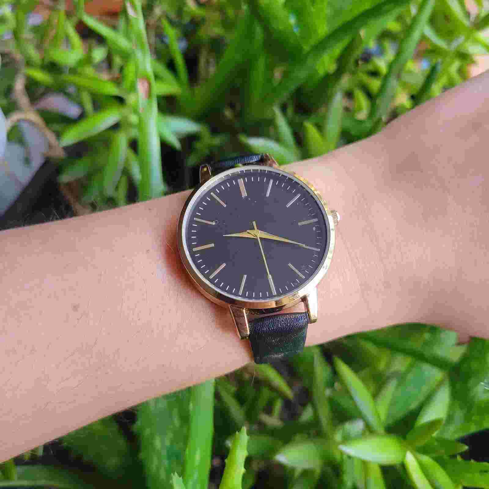 Classic Black & Gold Watch