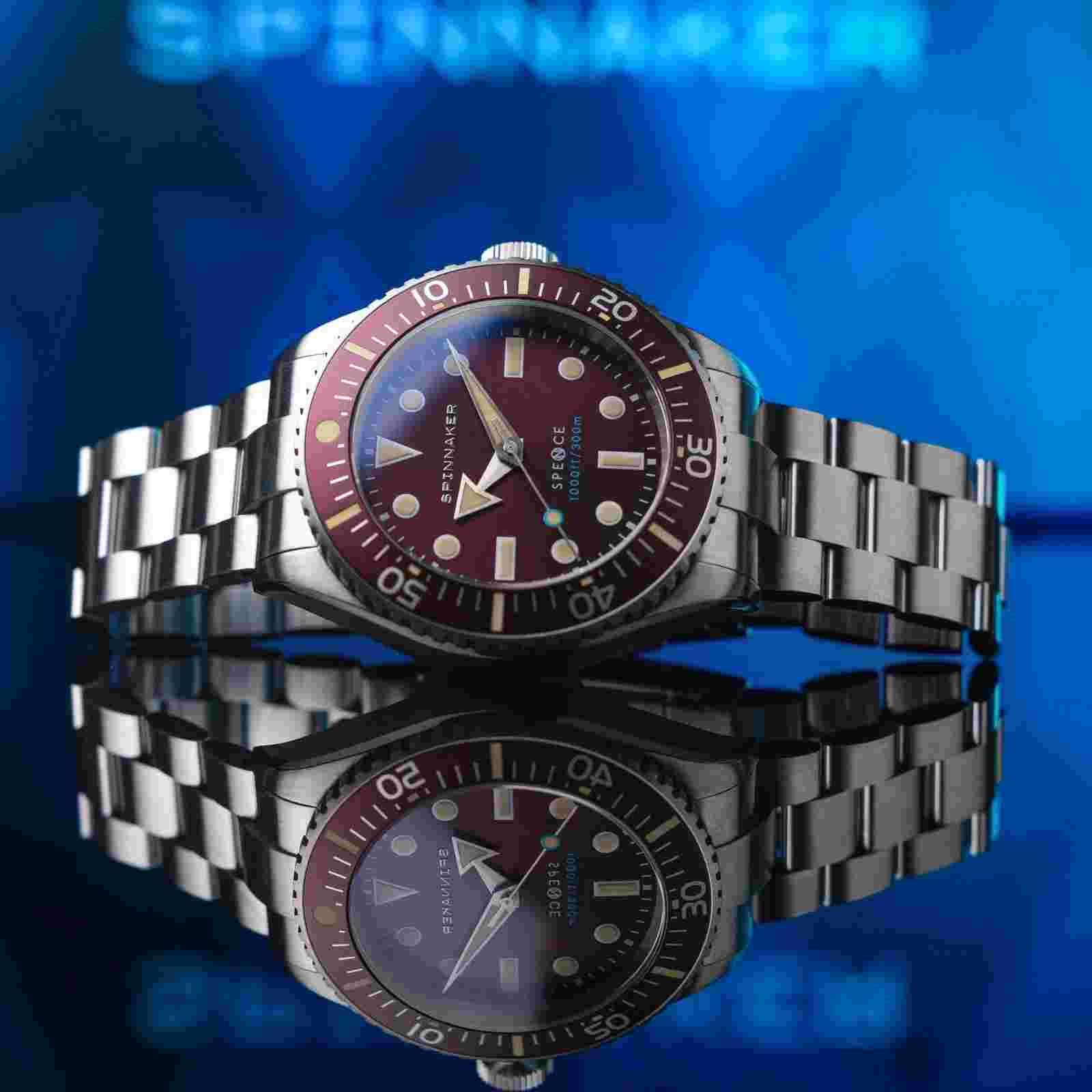 Spinnaker Spence 300 Automatic Burgundy Men's Watch SP-5097-99