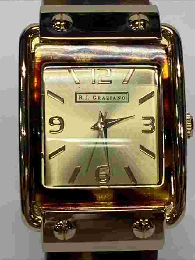 R.J. Graziano Cuff Lopez Cuff Quartz Watch Tortoiseshell RJG128L JJQA JB12