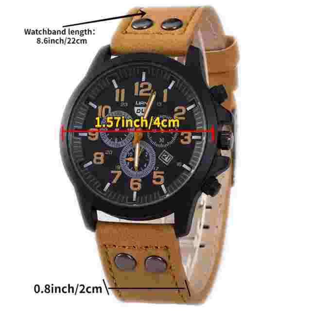 Men's New  Black Military Army  Date Canvas Strap Analog Quartz Wrist Watch