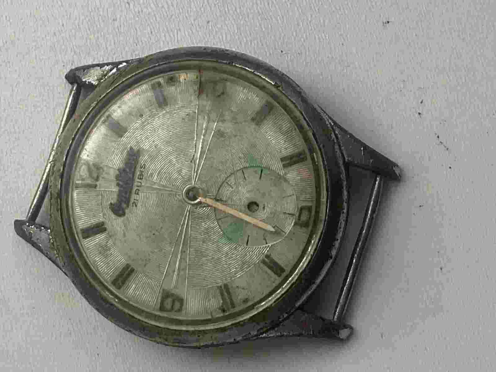 Vintage RARE MEN WATCH OMIKRON JUMBO 21 RUBIS CAL F 750 FOR PARTS