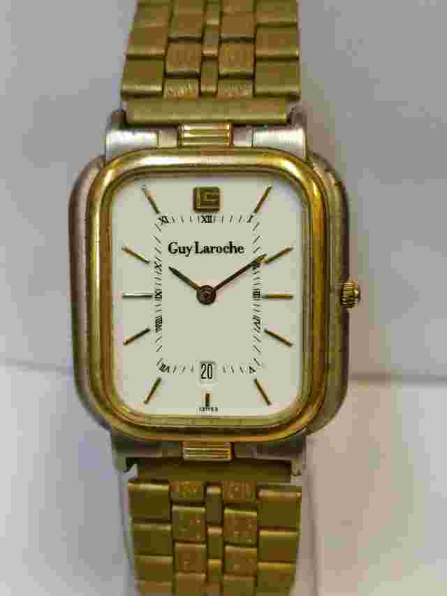 GUY LAROCHE QUARTZ WHITE DIAL 131.15 SWISS MEN'S FULL WORKING STRAP AFTER MARKET