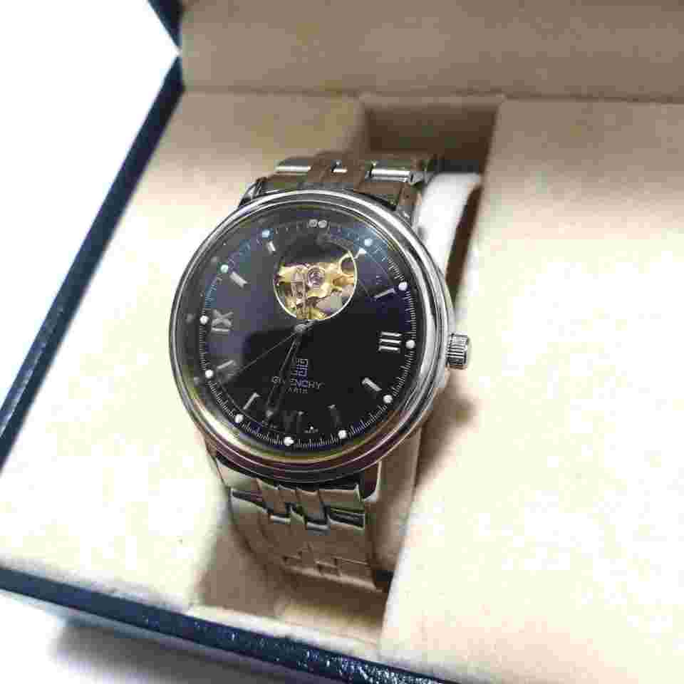 Givenchy Open Heart Automatic Men's Watch Black Dial 35mm Used S918 15 h