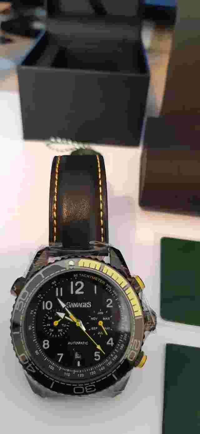 GAMAGES OF LONDON Limited Edition Hand Assembled Supreme Automatic Yellow Watch