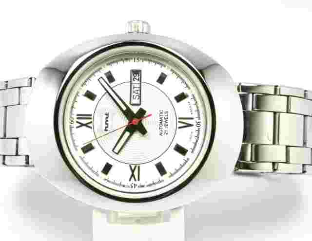 Rare HMT NASS 09 White Numeric Automatic Men's Wrist Watch Case 40 mm