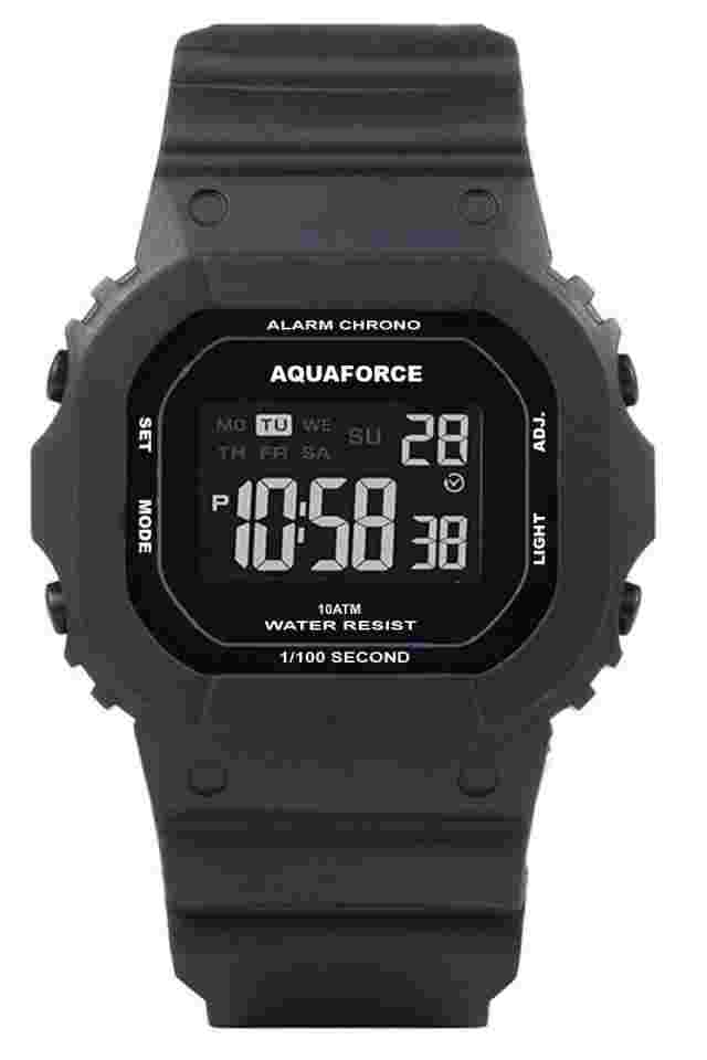 AQUAFORCE Multi Function Digital Watch with Flashlight 50M Water Resistant