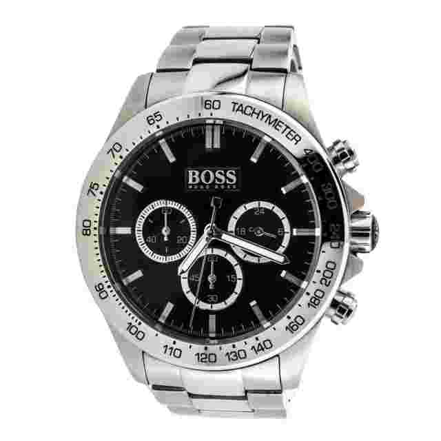 NEW GENUINE HUGO BOSS MENS WATCH HB1512965 STAINLESS STEEL SILVER BRACELET