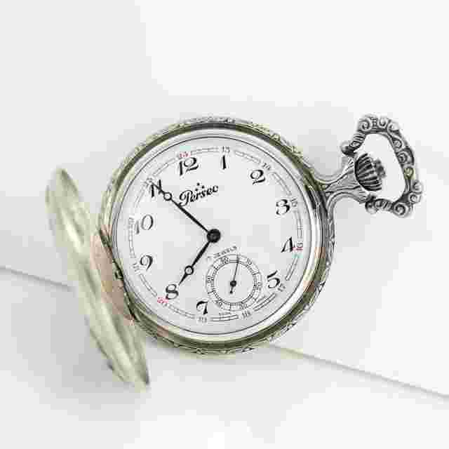Pocket Watch Perseo Savonette Mechanical Manual Winding Farmer Harvesting