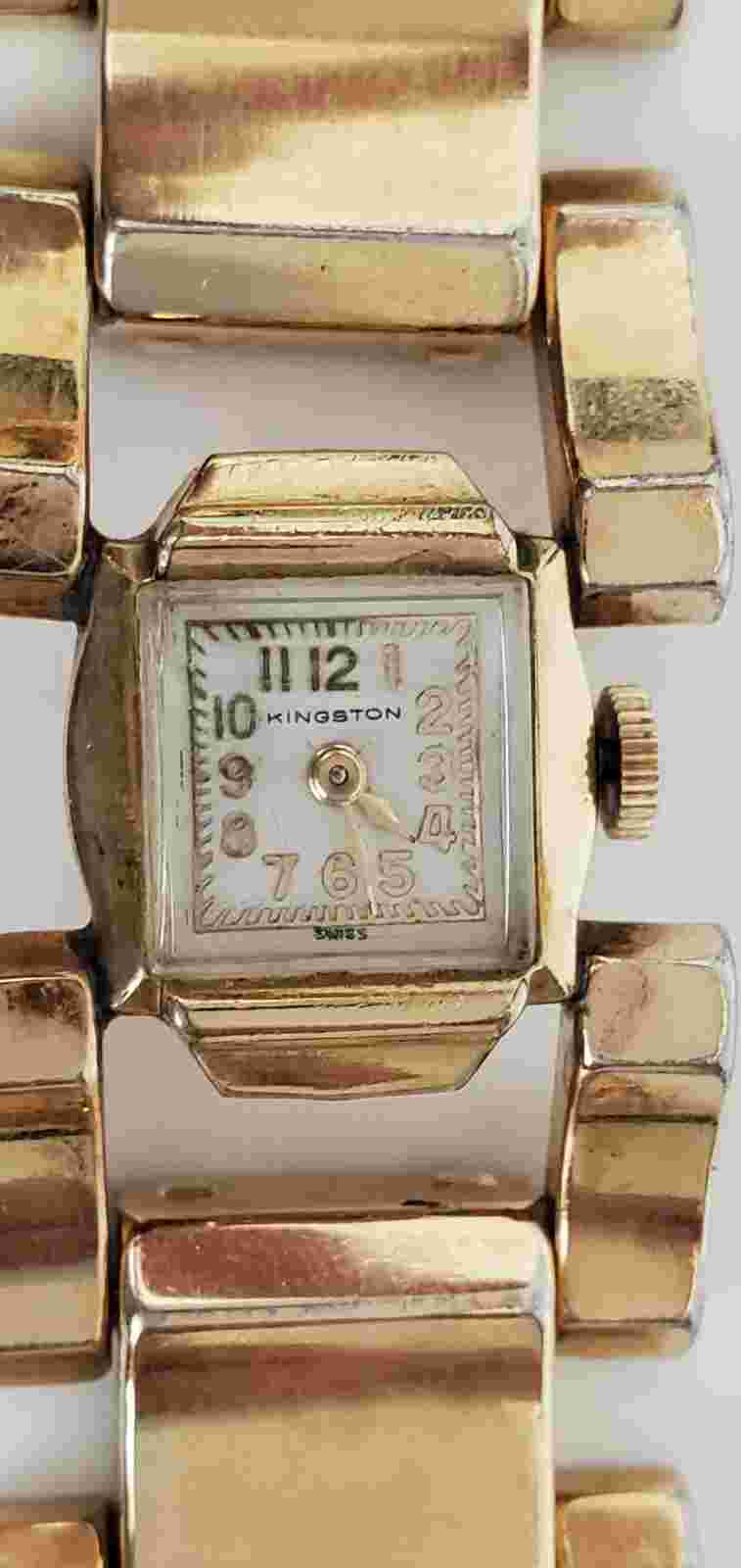 Rare female Kingston vintage bracelet wrist watch 1/20 12k G.F. ,WATCH RUNS WELL