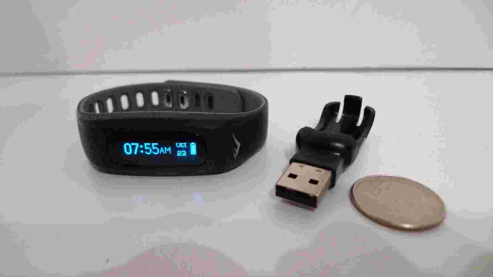Everlast Wireless Fitness Activity Waterproof Tracker W/ LED Black Grey EVWTR002