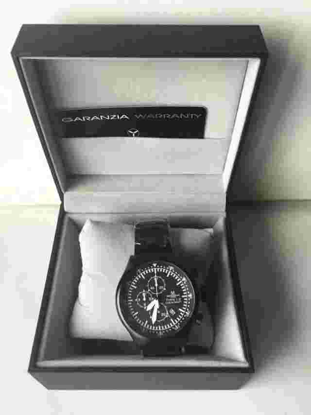 Montres De Luxe Milano Men's Type 12 Black All-Aluminum Chrono watch NEW