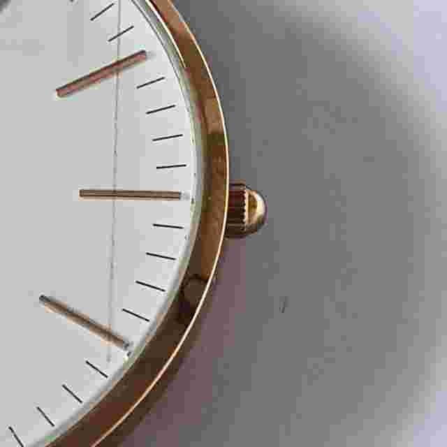 NEW  Daniel Wellington Watch Rose Gold Plated Leather Band Battery Opperated